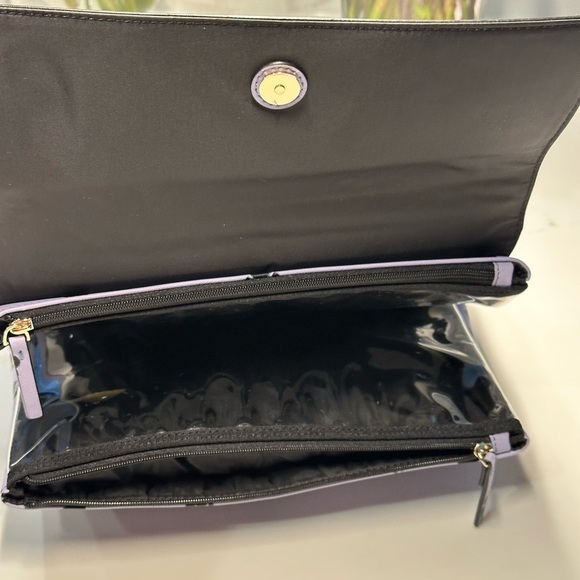 Kate Spade Davie Cosmetic Travel Bag Paw Prints in RARE Lavender EUC! - Picture 8 of 11